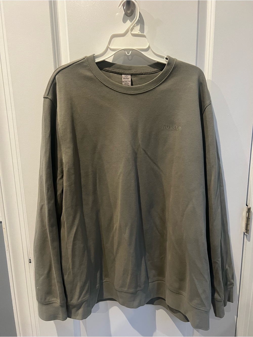 Hurley Olive Crewneck Sweatshirt - Subtle Logo